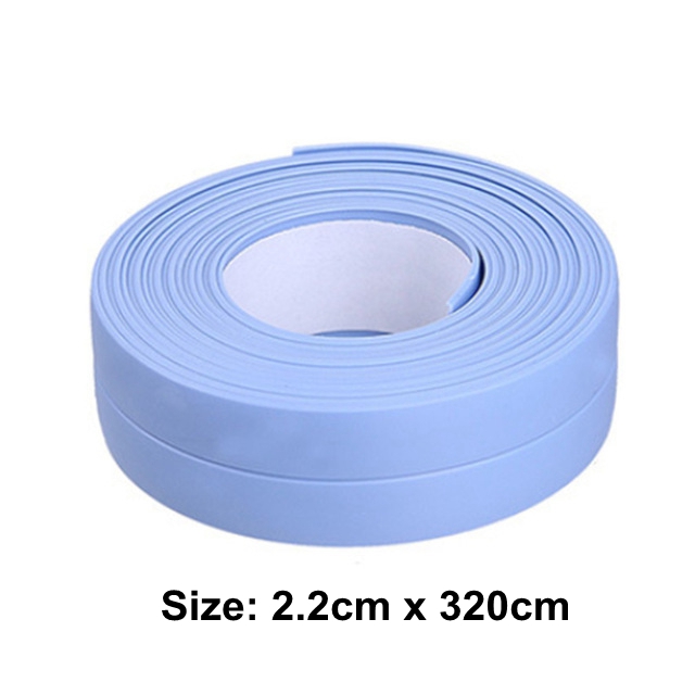 Pvc Zelfklevende Badkamer Tape Stickers Douche Wastafel Bad Afdichtstrip Tape Pvc Waterdicht Muursticker Voor Badkamer Keuken: blue