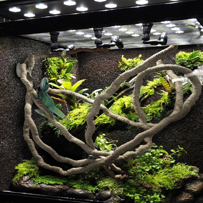 Artificial Jungle Vines Bendable Flexible Vine Lizards Reptile Pet Vivarium Terrarium Decor Pet Habitat Decoration