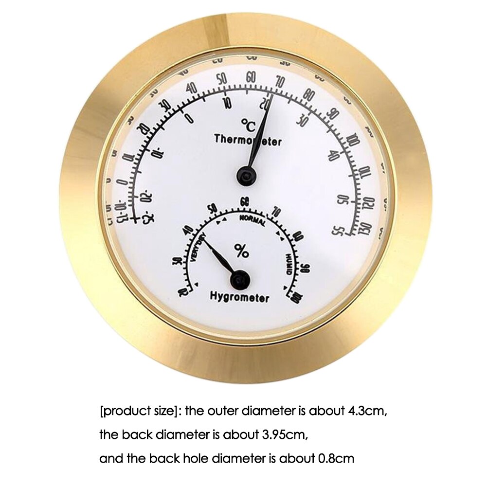 Alloy Mini Thermometer Hygrometer for Violin Guitar Case Humidity Gauge Temperature Moisture Meter Instrument Tool