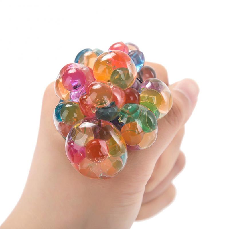 Bola de uva para aliviar el estrés, juguete de malla de goma negra, calmante para la cara, estrés, autismo, 1 Uds./3 uds./5 uds.