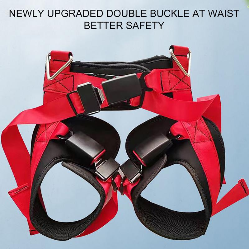 Adjustable trampoline safety harness for children, double buckle, waist belt, thick cushion support, , 160 lb weight limit