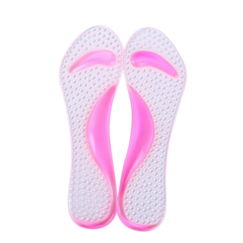 Plantillas para tacones altos de silicona, almohadillas para zapatos transparentes, cojín para pies, soporte para ARCO, 1 par: pink