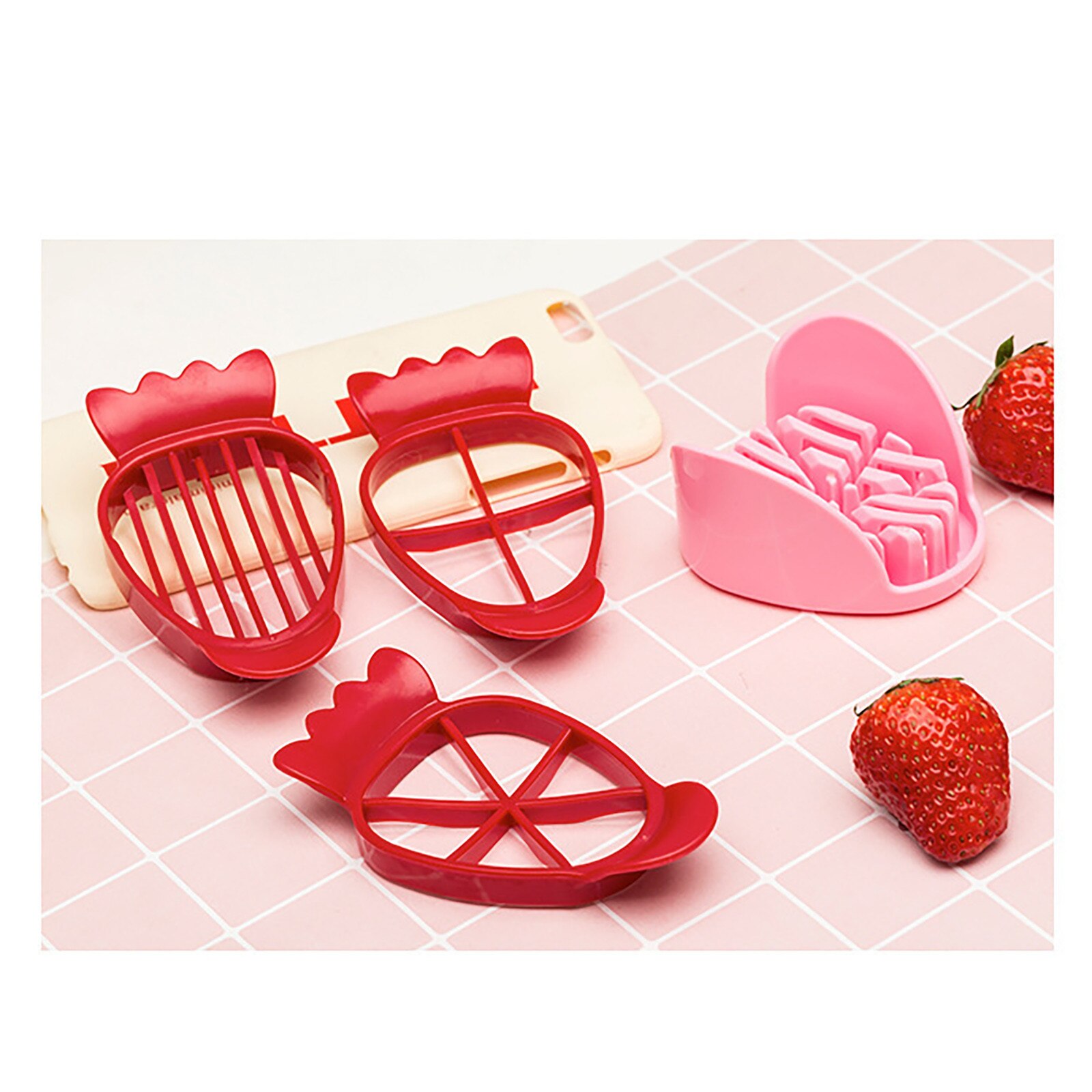 40# kitchen Fruit gadget strawberry slicer strawberry corer strawberry stem remover Fruit Cutter Slice Kitchen Tools
