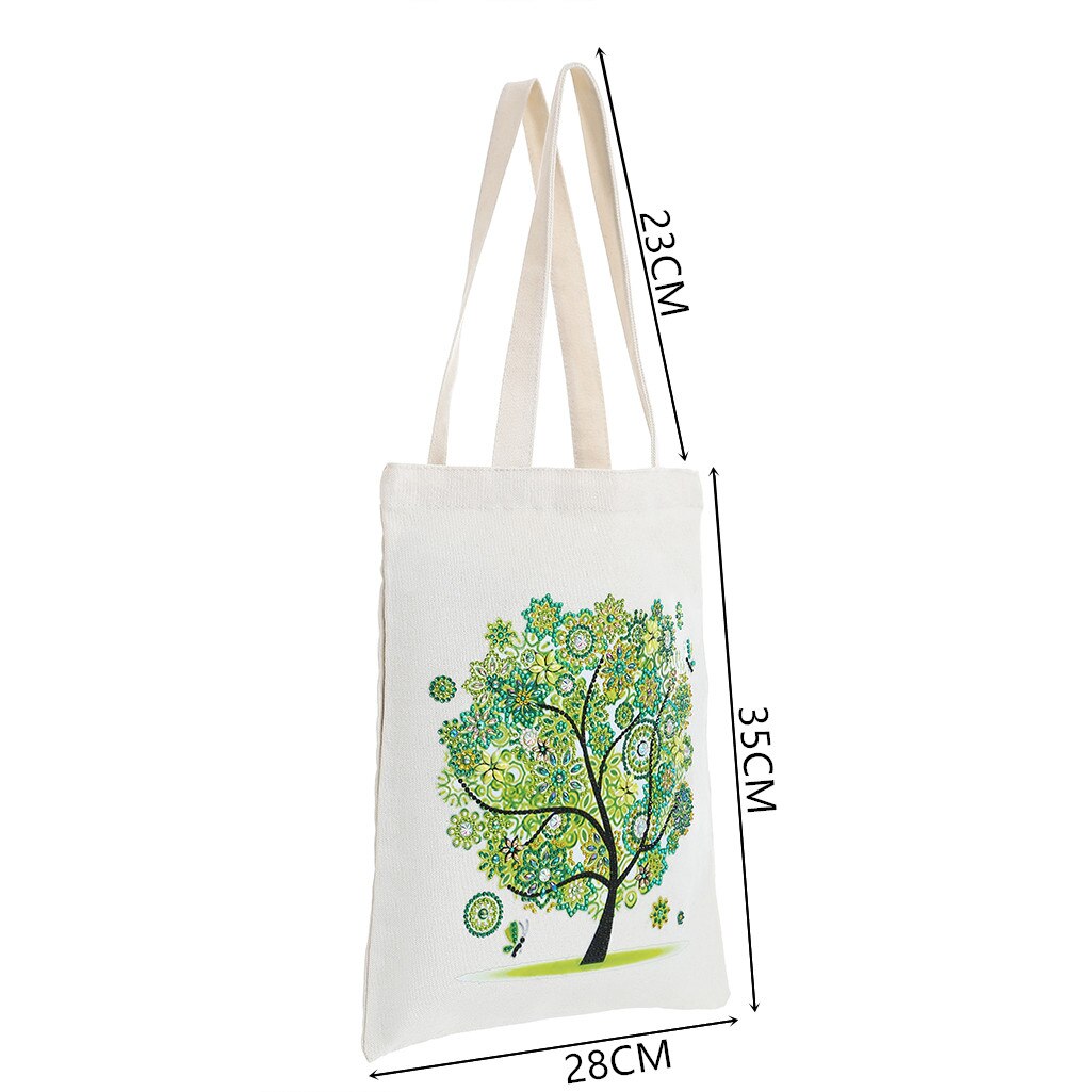 Diamant Schilderen Tote Bag Herbruikbare Duurzaam Diy Diamant Art Handtas Opvouwbare Opbergtas Kruissteek Borduren Kit Art Craft