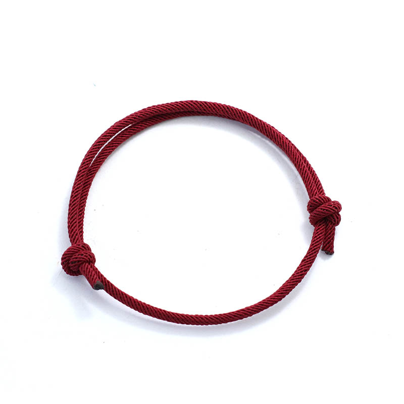Nueva pulsera de cuerda ajustable hecha a mano para hombre, pulsera de relación de cuerda fina de 4mm, para él, Brazalete de hilo de la suerte, Pulseira: Zinc negro plateado