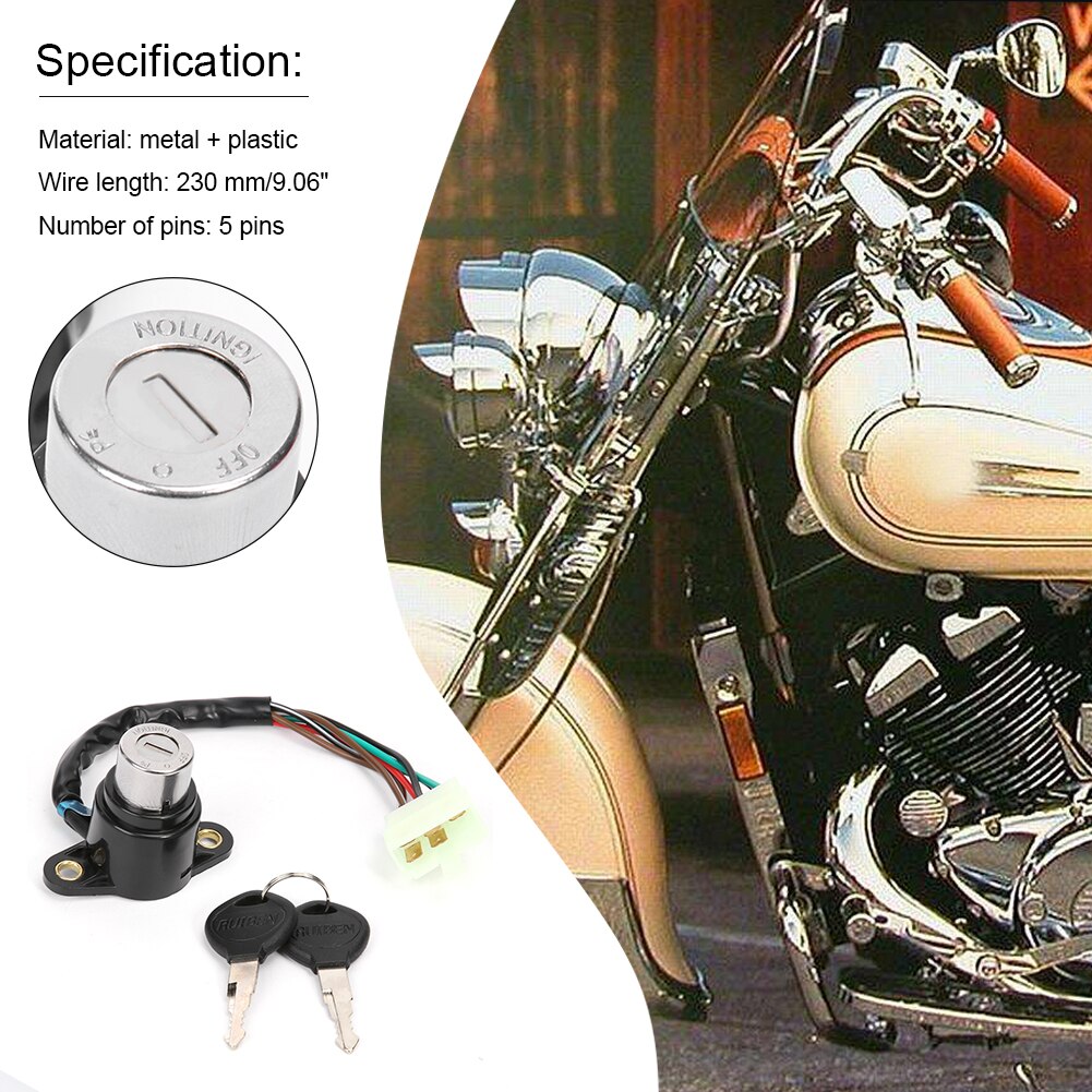 Motorcycle 4 Pin Wire On/Off Ignition Key Switch For 49cc 50cc 70cc 90cc 110cc 150cc 200cc 250cc ATV Part Dirt Pit Bike