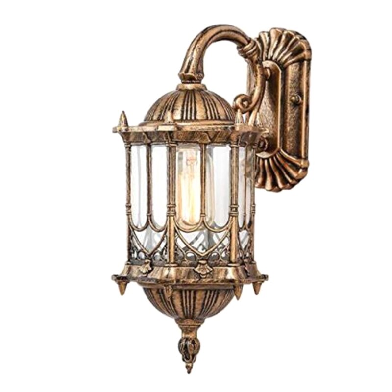 Traditional Classical Upside Down Light European Outdoor Waterproof Wall Lamp Balcony Aisle Patio Lantern: GD
