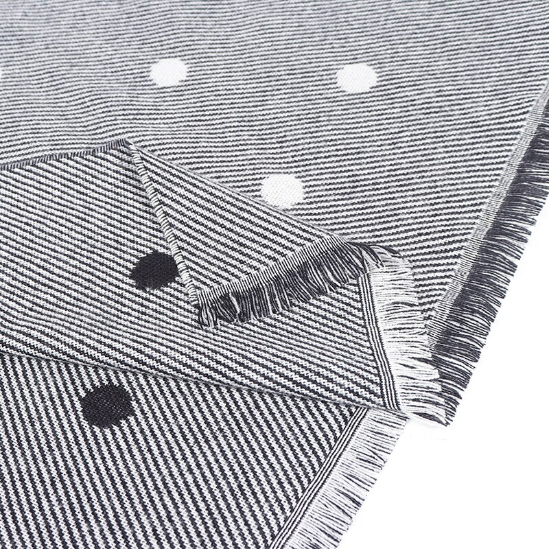 Épaississement couleur unie treillis points doux femmes écharpe cachemire foulards dames châle enveloppement automne hiver pashmina unisexe silencieux