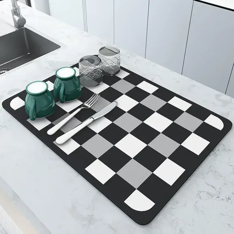 Küchenmatte, Abtropffläche, Küchenunterlage, Kaffee, saugfähig, Tischsets, Trocknung, Geschirr, Unterlage, Erzähler, Cocina-Matten für Küchenzubehör