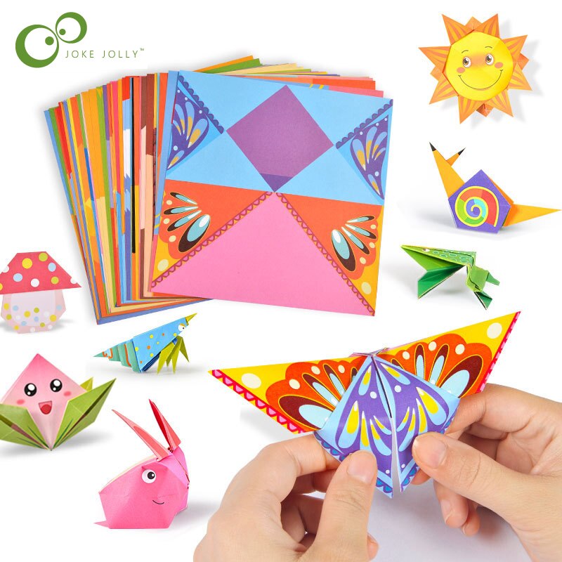 Kids Cartoon Kleur Papier Foldingtoys 3D 54 Pagina 'S Origami Dier Boek Baby Diy Paper Art Craft Vroege Educatief Speelgoed zxh