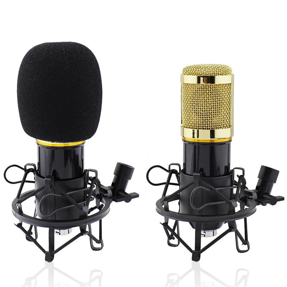 BM-800 Condenser Microphone Gold Ring Set Computer Mobile Phone Live Broadcast Equipment Network K Song