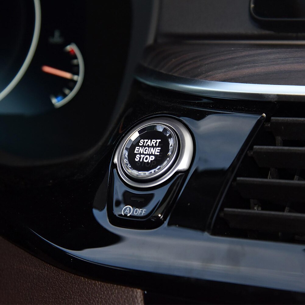 Start-/stoppknapp i faux crystal för bmw  x1/2/3/4/5/6/7 series  e90 f30 biltillbehör