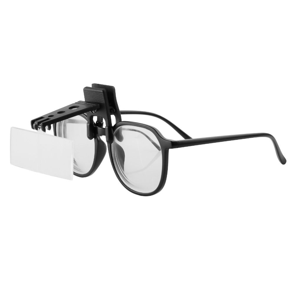 Opvouwbare vergrootglas handsfree verstelbare vergrootglas lichtbril leesbril clip-on bril