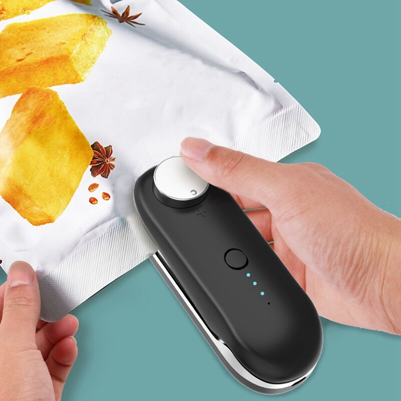 Mini Zak Sealer, Handheld Warmte Sealer Draagbare Tas Sealer Usb Oplaadbare Reizen Voor Keuken Voedsel Snack