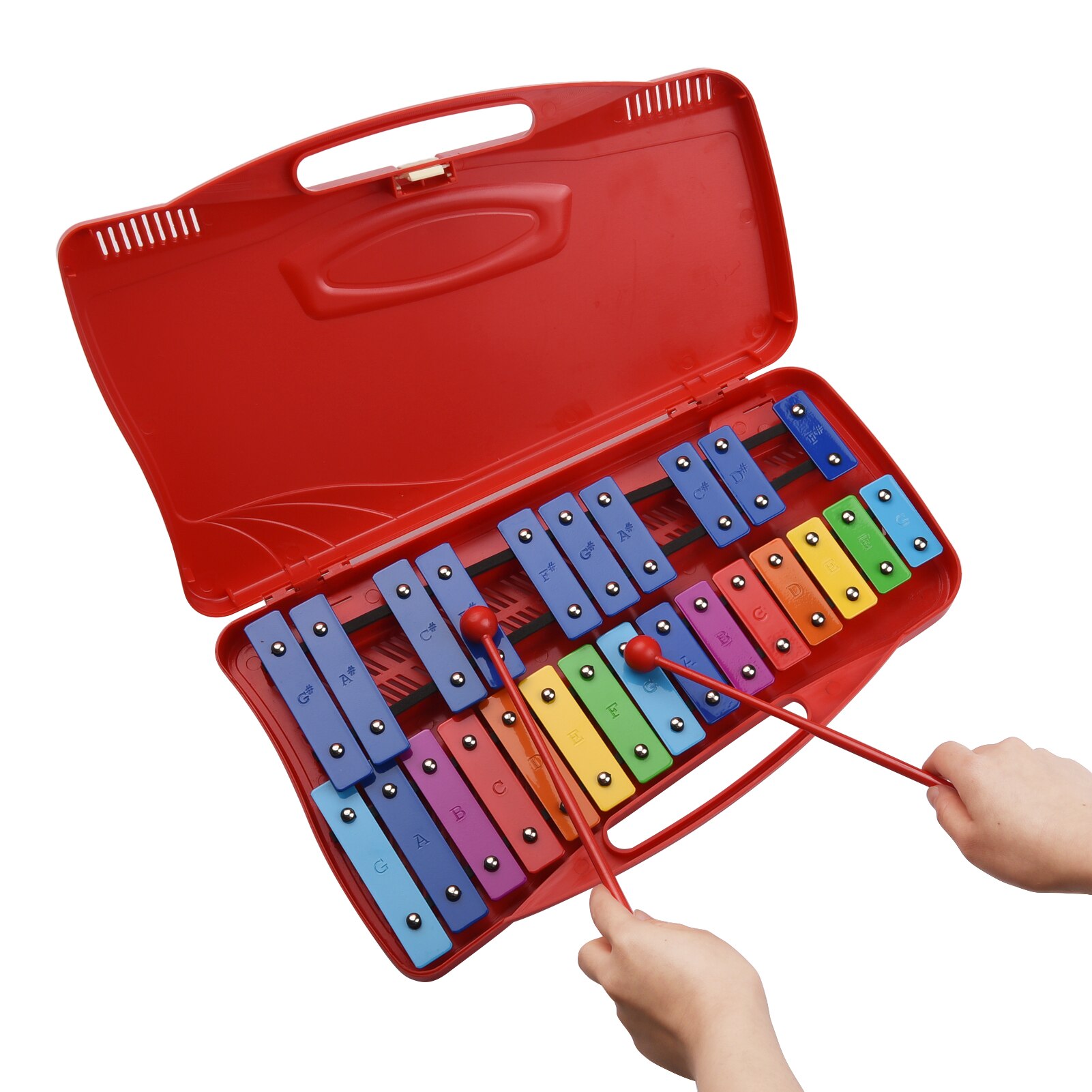 25 Notes Glockenspiel Xylophone Hand Knock Xylophone Percussion Rhythm Musical Educational Teaching Instrument Toy