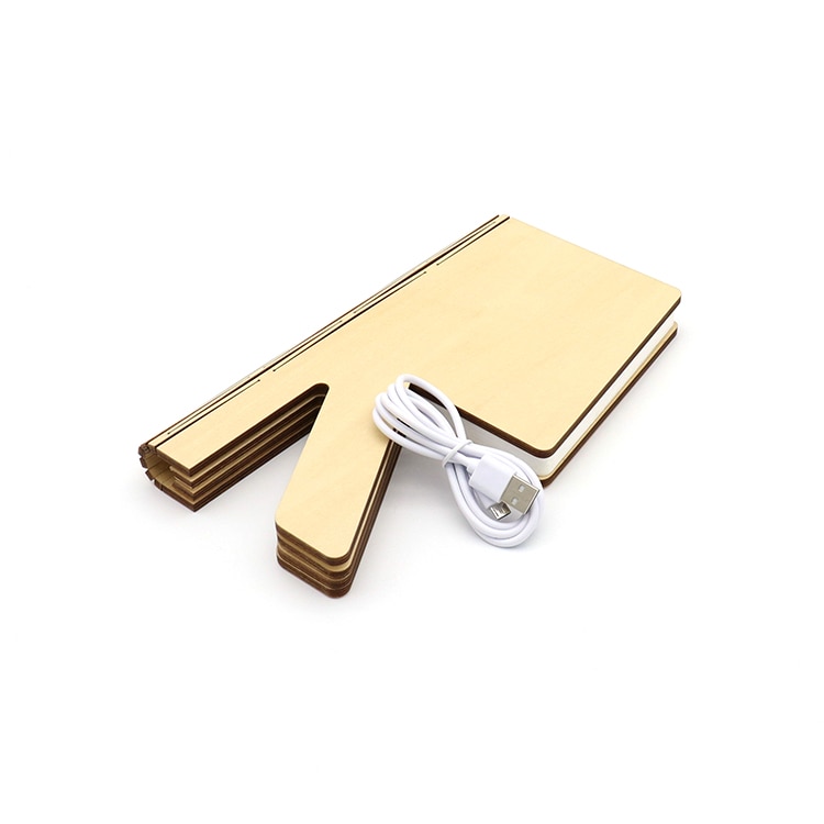 LED Holz Buch Lampe Nacht Licht freundlicher USB Buch bilden Nachttisch Buch Lesen Lampe Schlafzimmer Kunst Dekor Licht