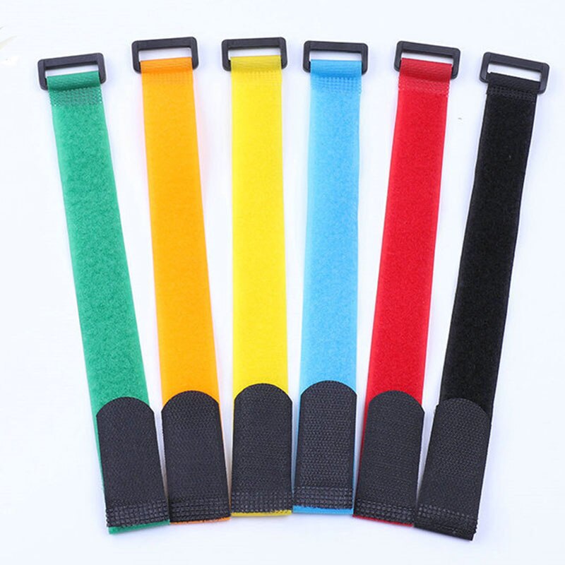 10pcs/set Reusable Fishing Rod Tie Holder Strap Suspenders Fastener Hook Loop Cable Cord Tie Belt Fishing Tackle Box Accessories