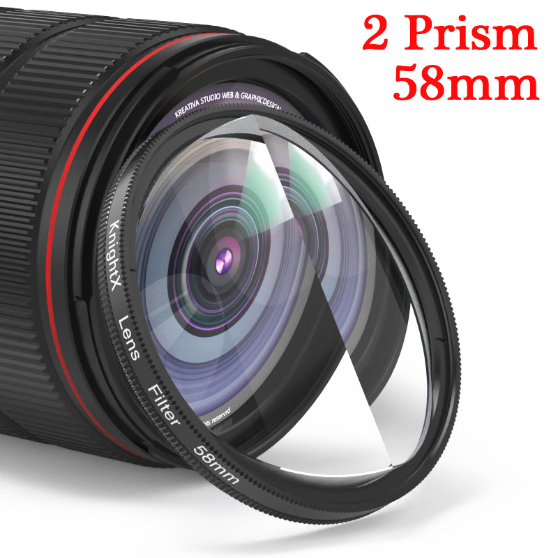 Filtro de prisma KnightX 49-77mm 52mm 58mm giratorio cambiable CPL medio FX dioptrías divididas efectos especiales accesorios de fotografía: Azul