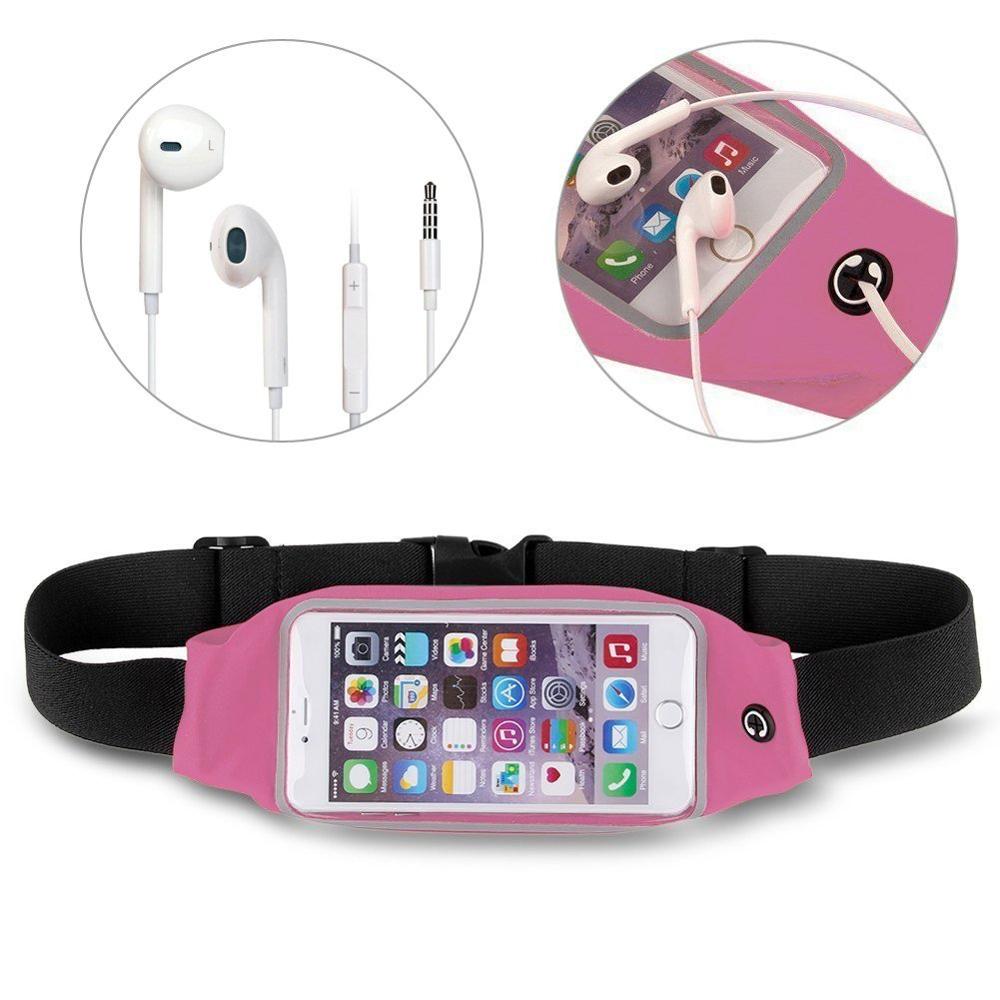 Fitnessraum Taille Gürteltasche Universal Für 5,2 "5,5" 4,7 zoll Fall Für Meizu m3s Xiaomi Redmi 3 s Hinweis 4 Wasserdichte Lauf Telefon Tasche: S For 53 55 57 inch / Pink