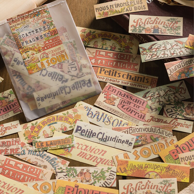 40 pz/pacco Vintage ▾ inglese letteratura lettere adesivi retrò etichetta etichetta adesiva per Scrapbooking spazzatura regalo decorazione di cancelleria