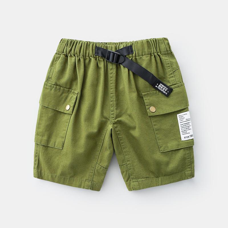 Børn drenge shorts sommer løse afslappede bukser bomuldsshorts til børn korte bukser af en baby dreng 2-7 år: Grøn / 24m