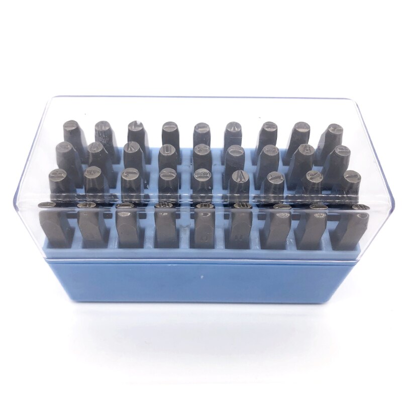 36pcs/set 4mm Leather Alphabet Number Letter Stamping Steel Die Stamp Set Punch Pressing Kit Leather Craft Stamp