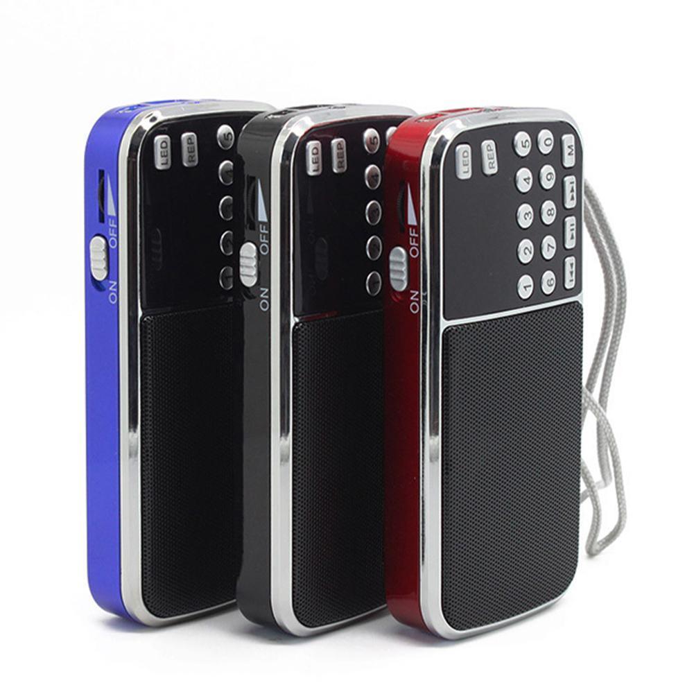 L -088 hi-fi mini speakers  mp3 audio players flashlight amplifier support fm radio micro sd tf card portable