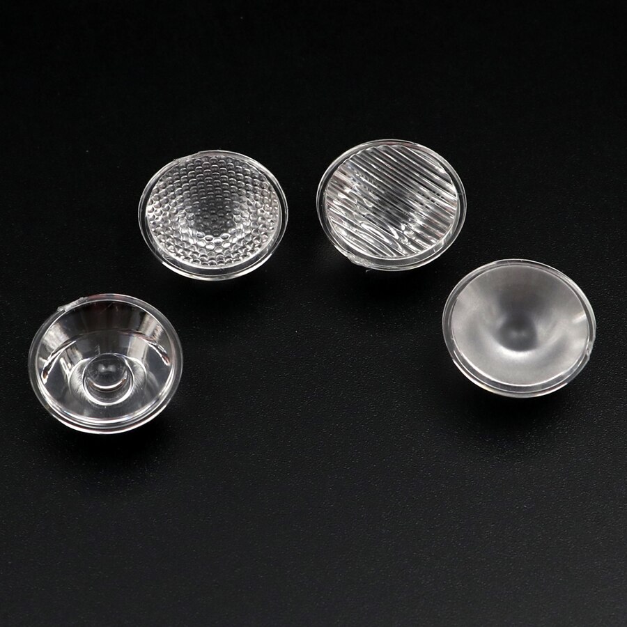3 stk 20mm 5 15 30 45 60 80 90 120 grader pmma led linse reflektor kollimator til 1w 3w 5w 5050 led diode chip lys pære