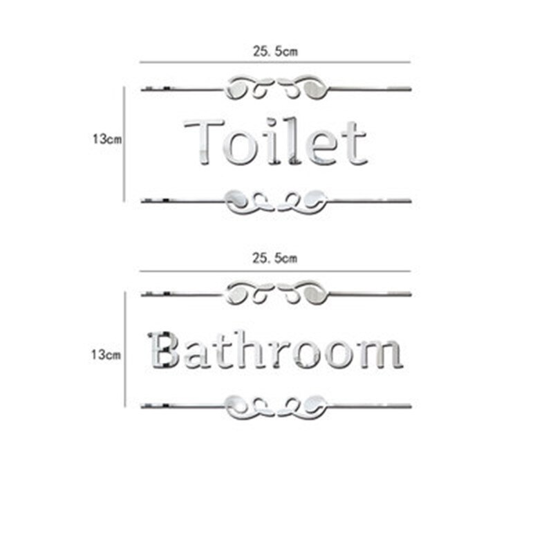 3D lustro naklejka ścienna śmieszne WC toaleta drzwi wejście znak mężczyźni kobiety łazienka akrylowa ściana lustrzana naklejki naklejki bar Dom dekoracje