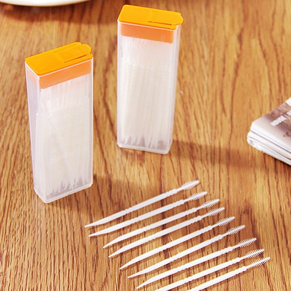 Portable Double Head Brush Tooth Picks Plastic Interdental Toothpick Brush 50 PCS el Dental Picks Oral Care