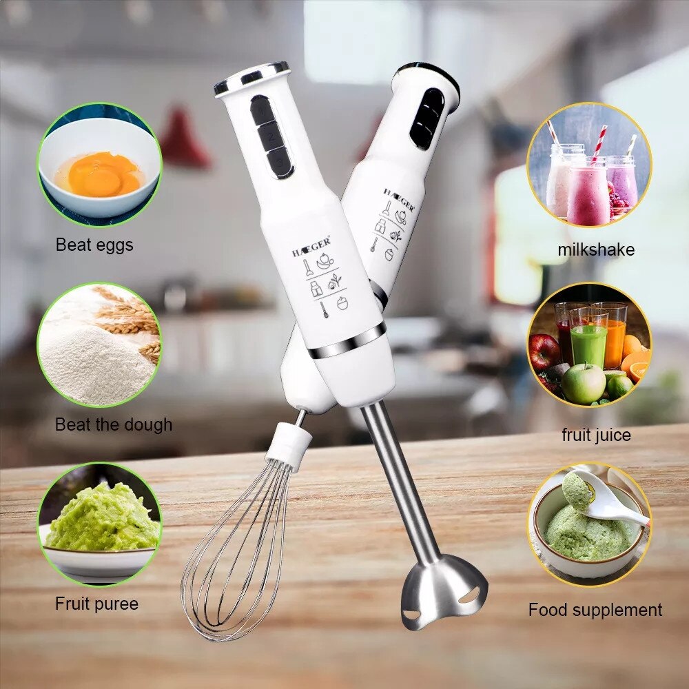 Xiaomi 4 In 1 Electric Immersion Hand Stick Blender 1200W Vegetable Mixer Fruit Smoothie Chopper Stainless Steel Meat Grinder