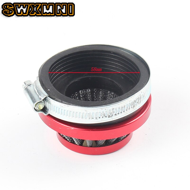 Filtro de aire colorido para Mini Moto de 58mm, para 2 tiempos, 47cc, 49cc, Mini ATV, Quad, Dirt Bike, de bolsillo, Pit Bike