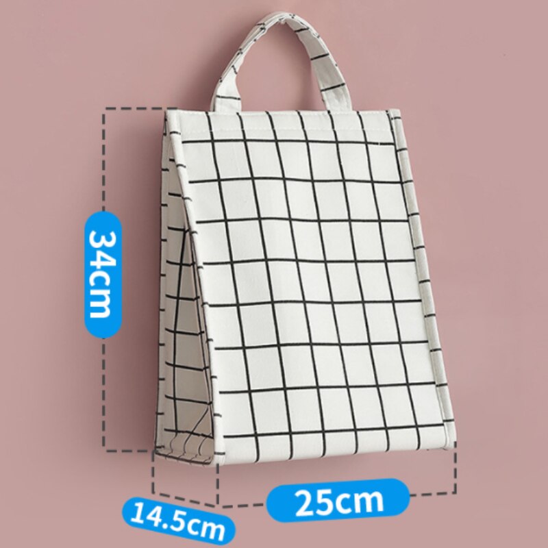 Koreansk madpose tyk vandtæt oxford stof isoleringspose kold ispose dame og børn bærbar stor kapacitet bento taske