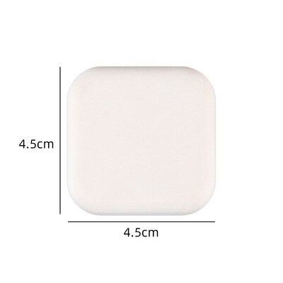 3Pcs Silicone Stopper Deur Mute Stickers Deurstopper Bescherming Porte Pad Deurstopper Silicon Rubber Hardware Bumper Muur Mat: 4.5 cm Square White