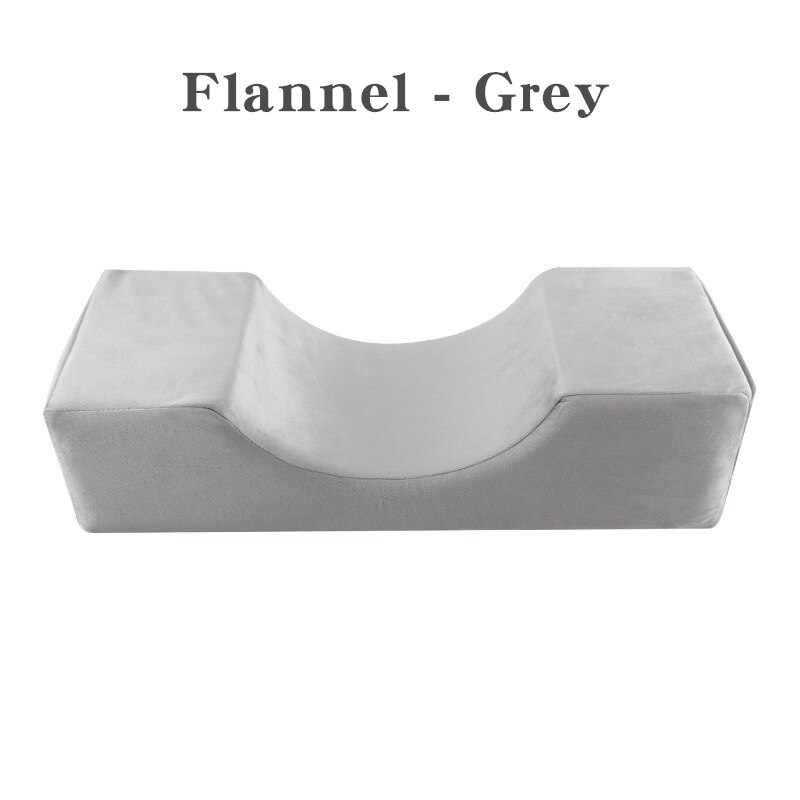 Almohadas de franela para extensión de pestañas, herramientas de maquillaje, para salón de belleza, reposacabezas, soporte para el cuello: Flannel Grey
