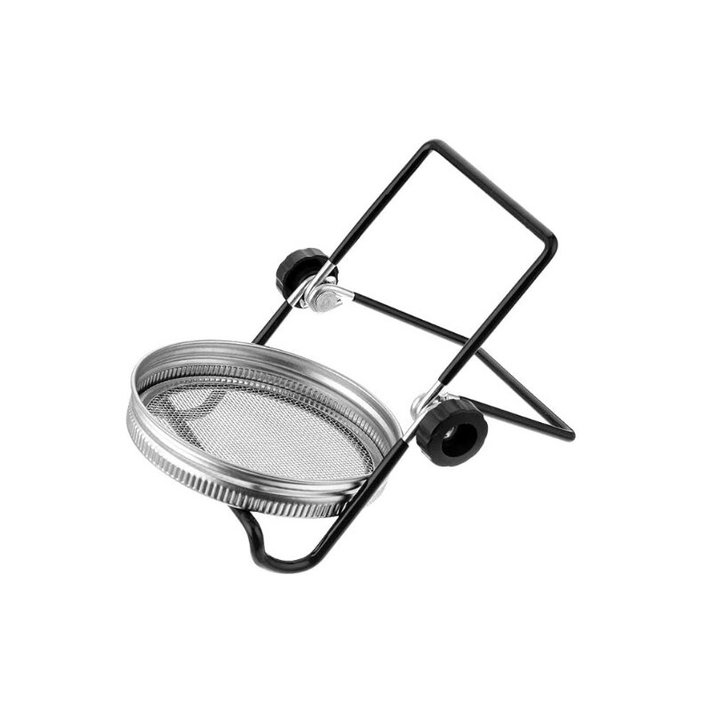 1Set Zaad Sprouter Kieming Cover Rvs Zaad Kiemen Deksels Mesh Screen Zeef Verstelbare Kiemen Stands Deksel: black shelf