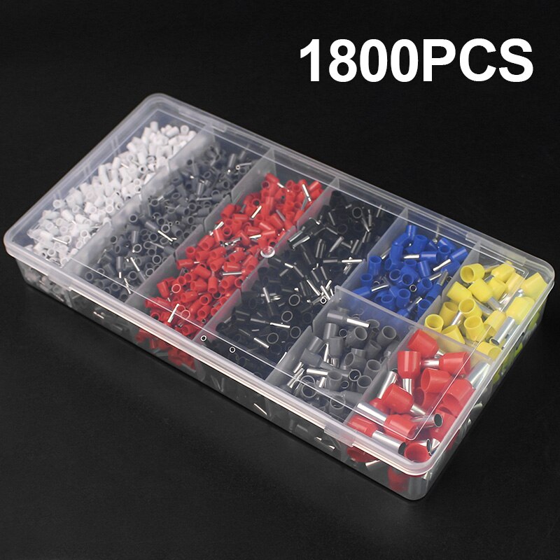 Wire Connect Insulated Terminal Assortment 1200 Wire Terminal Crimp Connector Tubular Terminal Crimping Tool Hand Tool