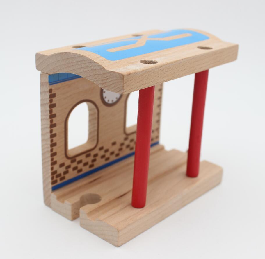 EDWONE stern Schiene/stop schiene/kreuz schiene Szene track zubehör und Brio Holz Zug Pädagogisches Junge/Kinder spielzeug: clock station