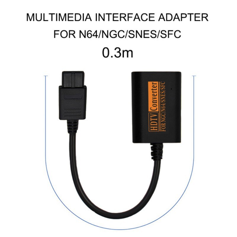 Newest 1.5m HD HDMI Converter Cable for Nintendo N64 / GameCube / SNES Adapter for NGC/N64/SNES/SFC