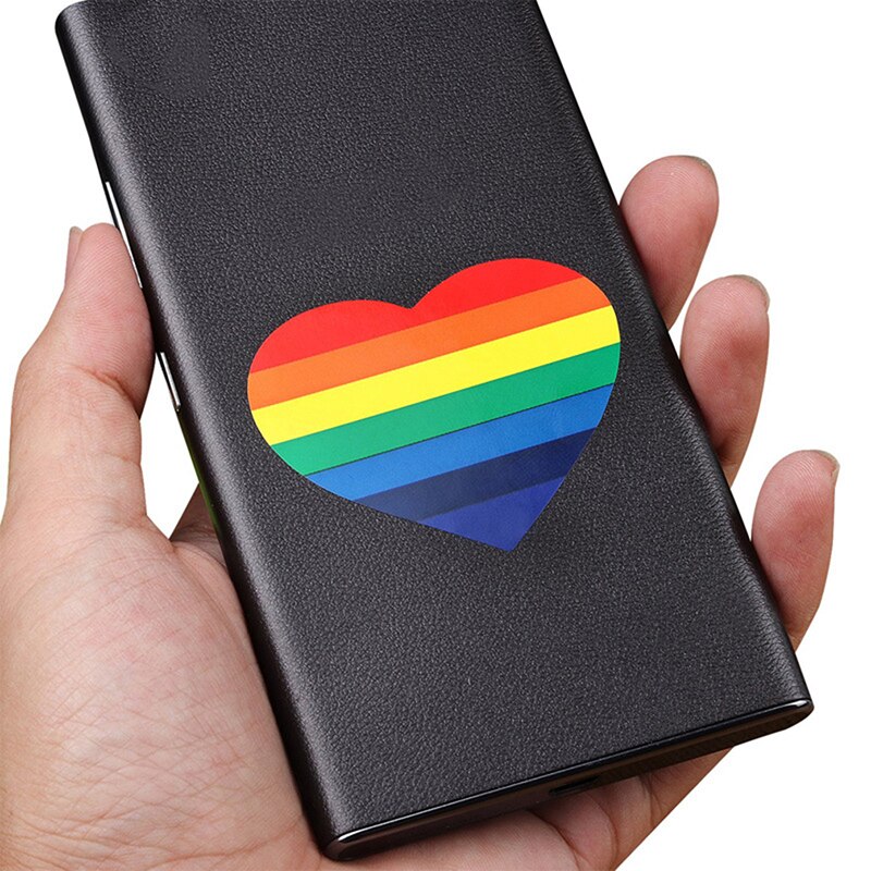 Heart Shape Rainbow Stickers Seal Labels 500 Labels Stickers Scrapbooking For Package Wedding Decoration Stationery Sticker