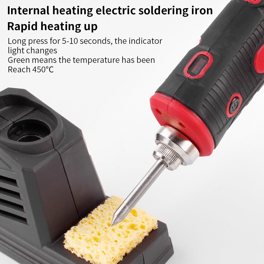 LUXIANZI USB Cordless Soldering Iron Rechargeable Repair Welding Tools Fast Charging Wireless Electric Solder Iron with Light