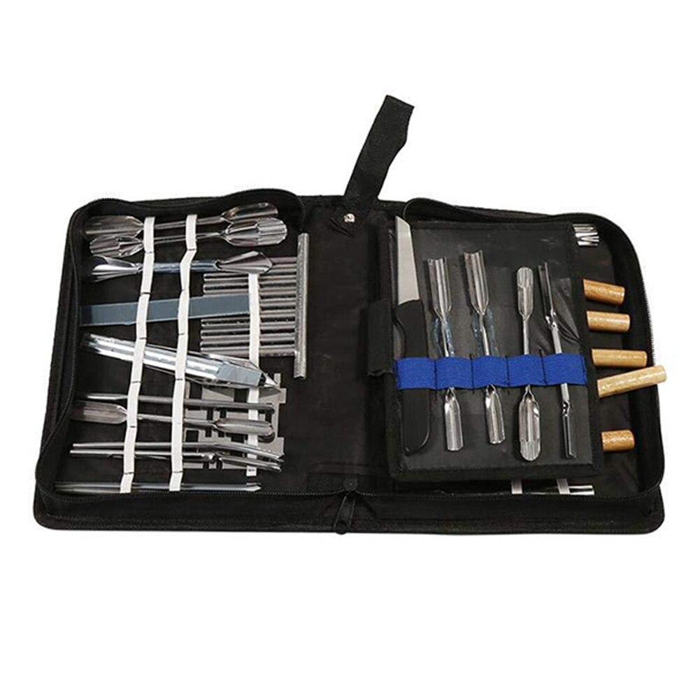 46pcs Culinaire Carving Tool Set Fruit Groente Voedsel Garnering Snijden Snijden Garneer Gereedschap Kit: Default Title