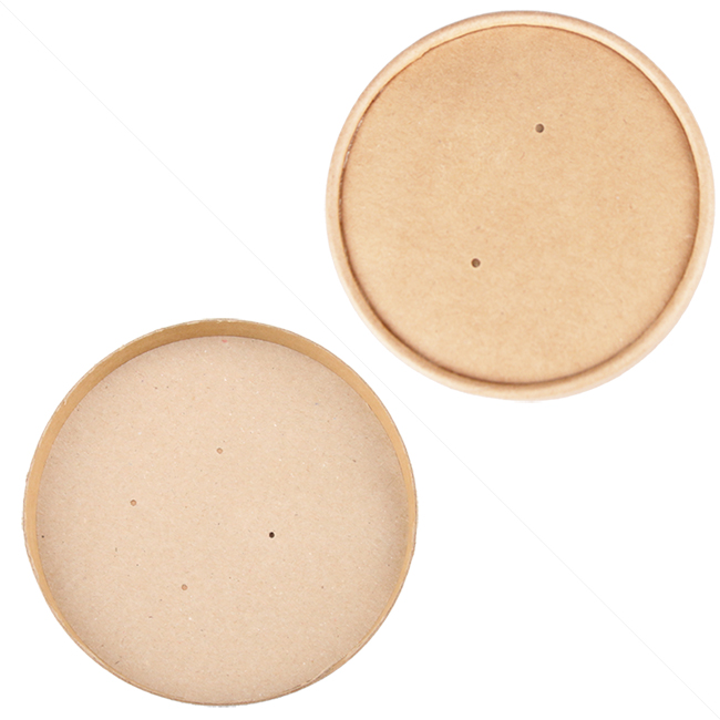 Hanlin Disposable food container 8oz-16oz Kraft paper soup bucket 500pieces/carton for soup: Paper cap