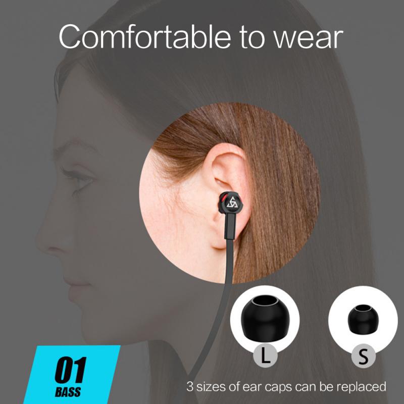 PTM T2 écouteurs in-ear filaire commande vocale avec blé écouteurs universel téléphone portable casque