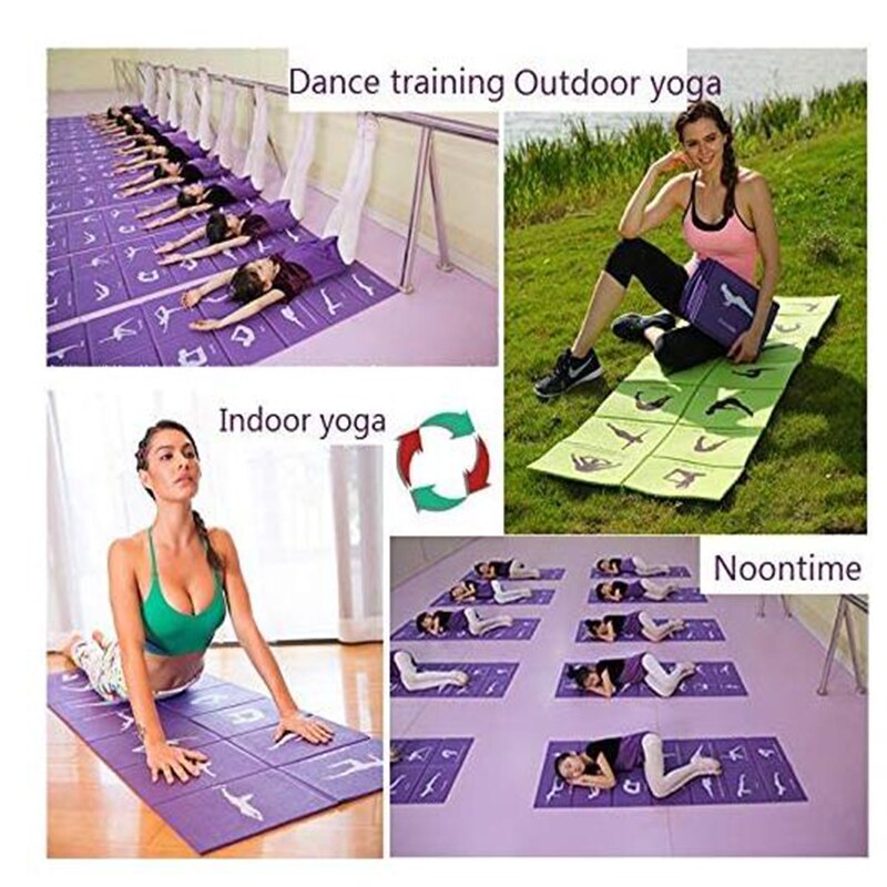 Faltbare yogamatte, fitnessgerät, tragbare reisematte, rutschfeste übungsmatte für alle arten von yoga- und pilates-bodenübungen
