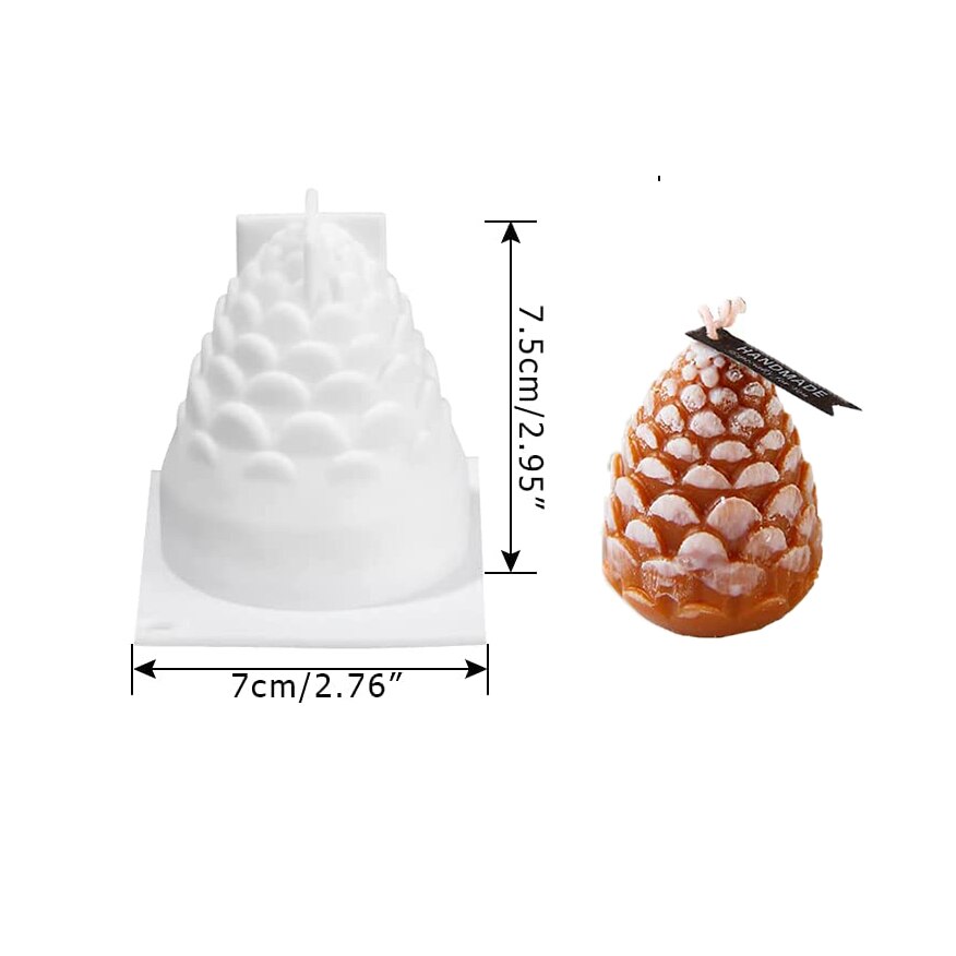 Candle Molds 3D Shape Handmade DIY Chocolate Cake Silicone Dinner Decorative Mould for Candle Making Set: Light Grey