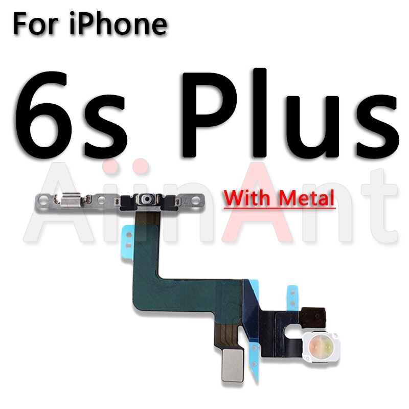 Aiinant original power flex til iphone 6 6s 7 8 plus 5 5s se mute & volume power-knapper nøgleafbryder flex kabel reparationsdele: Til iphone 6s plus