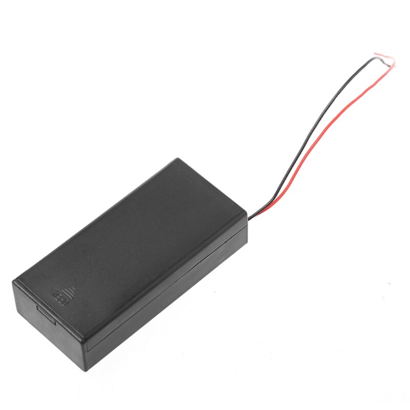 3.7V 2x 18650 Battery Holder Box Storage Case Container With Cable ON/OFF Switch