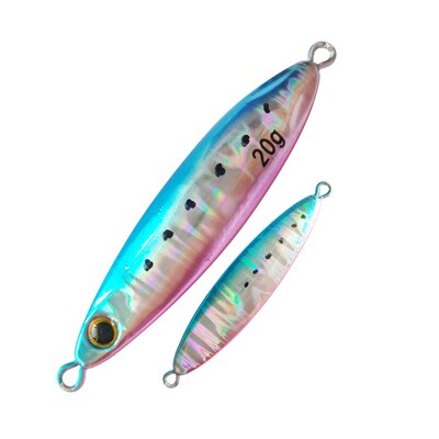 FUNADAIKO Shore Cast Jigs Metal Slow Jig Cast jig 30g 40g 60g Artificial Bait Shore Fishing Sea Bass Metal lure Angler: blue pink / 40g