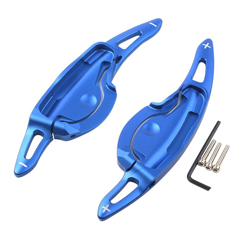 Volant de voiture Palette Manette De Vitesse Extension Shift pour Hyundai LA FESTA CNC En Aluminium: Blue